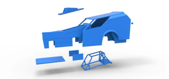 Shell of Vintage Dirt Modified stock car Version 7 Scale 1:25 — Фото 18 из 28