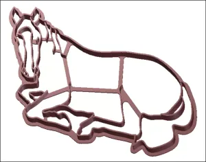Horse lying down Cookie cutter