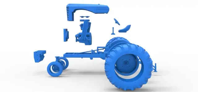 Vintage Small block Pulling tractor Version 4 Scale 1:25 — Фото 26 из 30