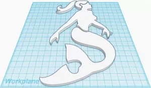 Mermaid with Pony Tail & Heart Fin