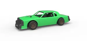 Vintage dirt late model race car Scale 1:25