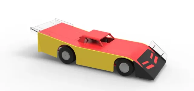 Vintage Dirt late model Race car Version 5 Scale 1:25 — Фото 24 из 30