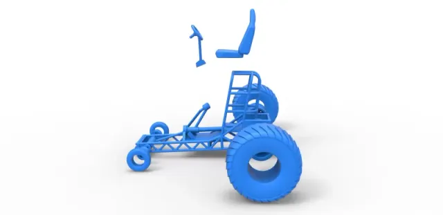 Diecast Chassis of Mini Rod pulling tractor Scale 1 to 25 — Фото 28 из 31