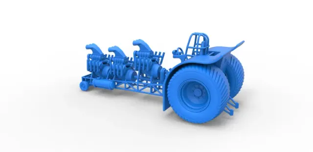 Diecast Pulling tractor with 3 engines V8 Scale 1 to 25 — Image 20 of 30