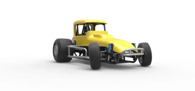 Vintage Sprint car while turning Version 2 Scale 1:25 — Фото 25 из 29