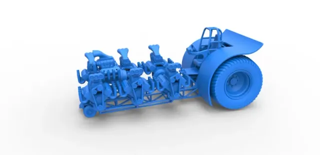 Diecast Pulling tractor with 7 engines V8 Scale 1:25 — Фото 12 из 30