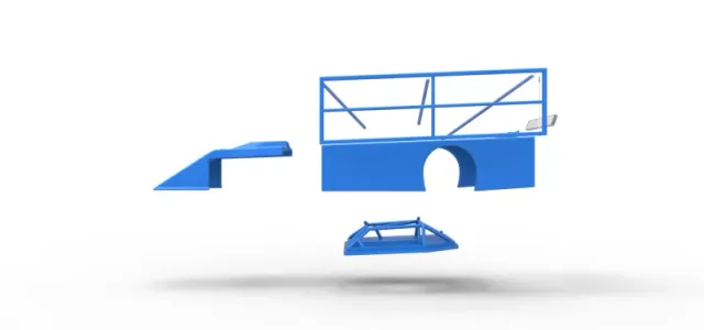 Shell of Asphalt Modified stock car with side wing Scale 1:25 — Image 23 of 27