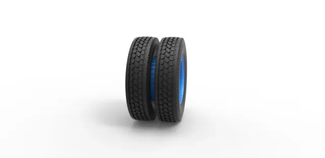 Rear 6 spoke wheel of old school truck 1:25 — Фото 3 из 11