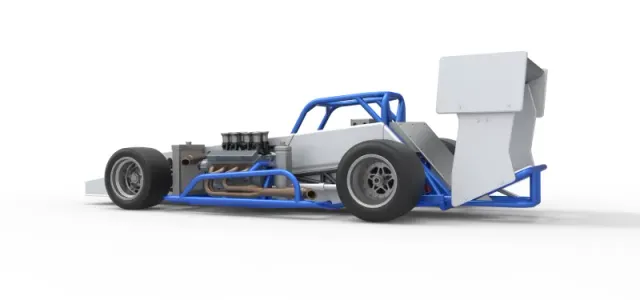 Supermodified front engine race car V4 Scale 1:25 — Фото 13 из 31
