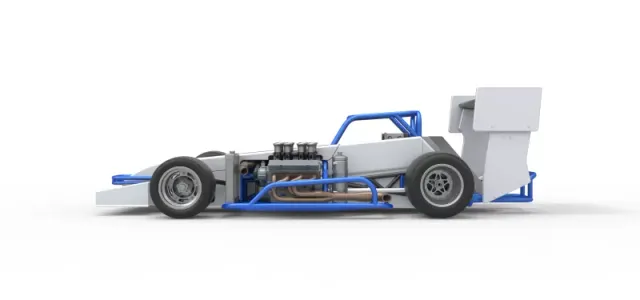 Supermodified front engine race car V4 Scale 1:25 — Фото 9 из 31