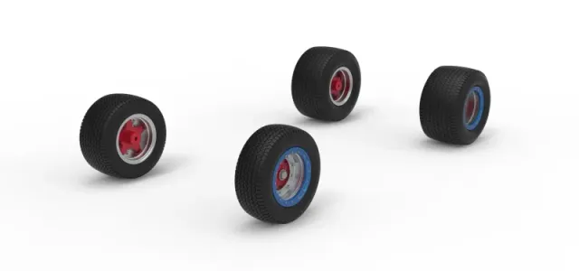Wheel set of Northeast Dirt Modified stock car V6 Scale 1:25 — Фото 2 из 15