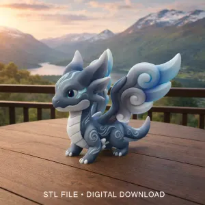 Mystic Wind Dragon STL File 3D Printable
