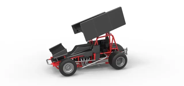 Vintage Winged Sprint car Scale 1:25 — Фото 31 из 31