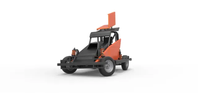 New Zealand Ministock car while turning Version 2 Scale 1 to 25 — Image 6 of 30
