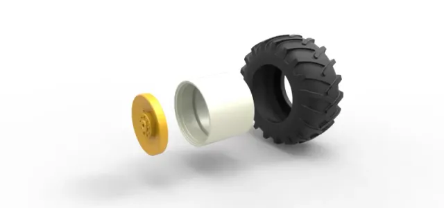 Rear wheel of Vintage Pulling tractor Scale 1:25 — Image 11 of 12