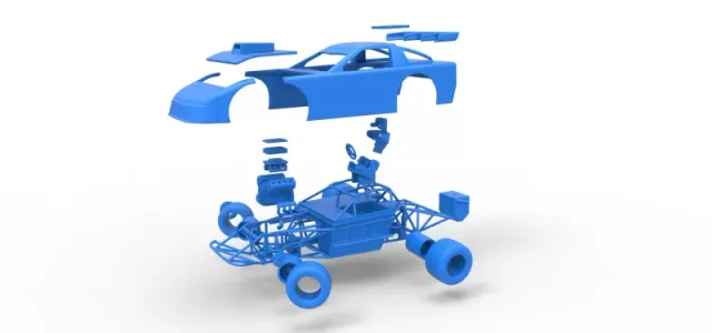 New Zealand Super Saloon race car while turning Scale 1:25 — Фото 28 из 31