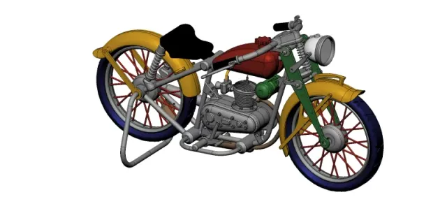 Vintage motorcycle from the 40s-50s — Фото 11 из 16