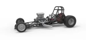 Vintage Front engine dragster Base Version 4 Scale 1:25