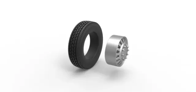 Diecast Front custom wheel of semi truck Version 16 Scale 1:25 — Image 9 of 11