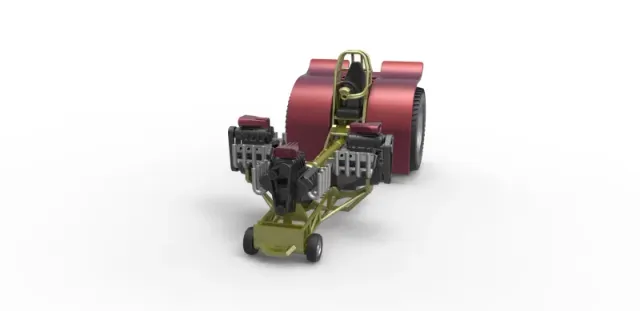 Diecast Pulling tractor with 3 engines V8 Version 5 Scale 1:25 — Фото 3 из 29