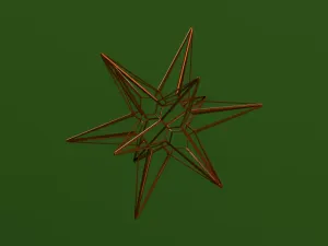 Wireframe Shape Great Triambic Icosahedron