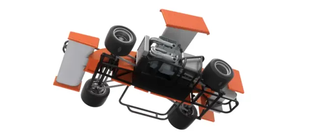 Supermodified front engine Winged race car V3 Scale 1:25 — Фото 3 из 31