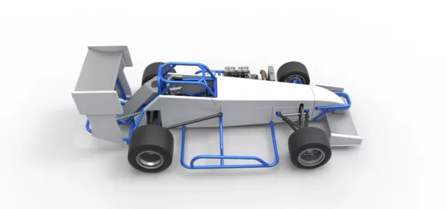 Supermodified front engine race car V4 Scale 1:25 — Фото 22 из 31