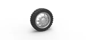Diecast Front semi wheel for pickup Version 5 Scale 1:25