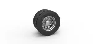 Diecast Rear custom wheel of semi truck Version 6 Scale 1:25