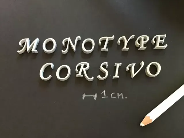 MONOTYPE CORSIVO font uppercase 3D letters STL file — Фото 3 из 6