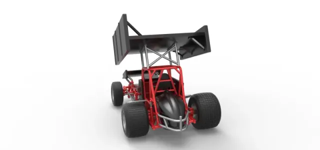 Vintage Winged Sprint car Scale 1:25 — Фото 14 из 31