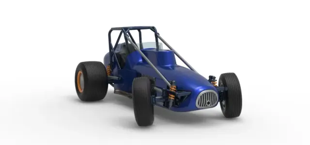 Dirt Silver Crown Champ car while turning Scale 1:25 — Фото 26 из 30