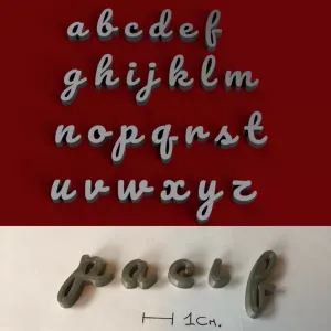 PACIF lowercase 3D letters STL file
