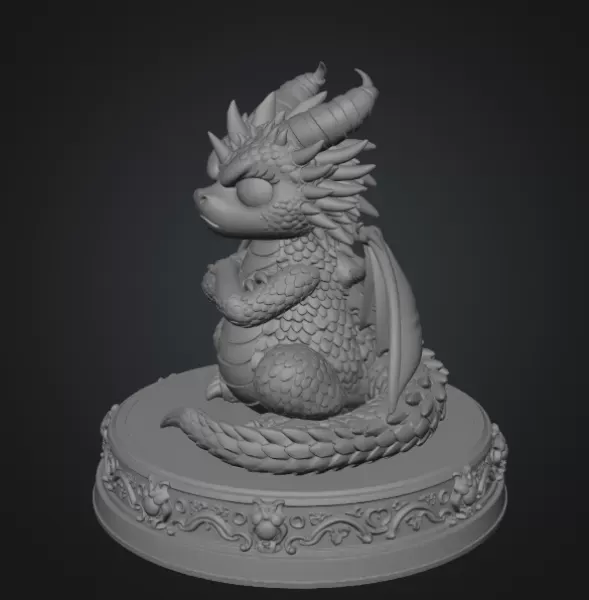 Grumpy Guardian Dragon STL File 3D Print — Фото 8 из 10