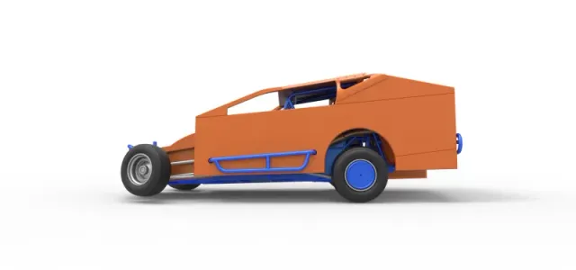 Northeast Dirt Modified stock car while turning Scale 1:25 — Image 9 of 31