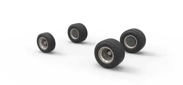 Wheel set of Vintage Asphalt Supermodified V2 Scale 1:25 — Фото 7 из 14