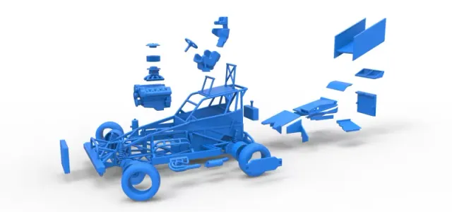 New Zealand Superstock car while turning Version 4 Scale 1:25 — Фото 28 из 29