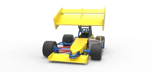 Supermodified front engine Winged race car V2 Scale 1:25 — Image 5 of 30