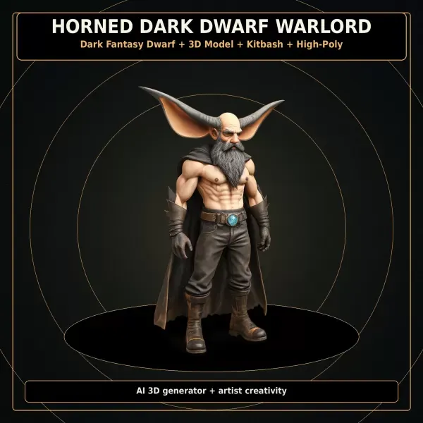 Dwarf Heroes Fantasy Warrior Kitbash Pack – High-Poly 10 Char — Фото 10 из 22