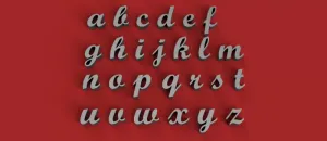 SCRIPTBOLD lowercase 3D letters STL file