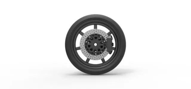 Front wheel of Top fuel dragster motorcycle Scale 1:25 — Фото 5 из 12