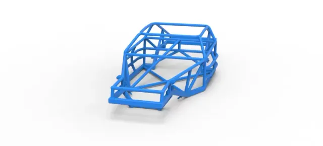 Frame of Vintage Dirt late model Race car Version 2 Scale 1:25 — Фото 4 из 15