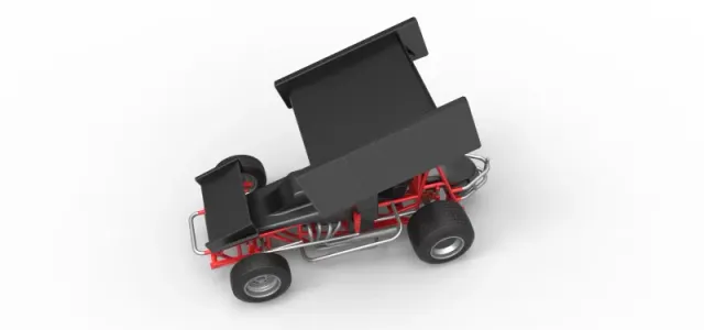 Vintage Winged Sprint car Scale 1:25 — Фото 4 из 31