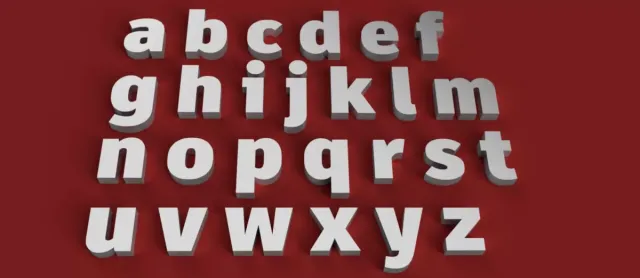ARTIHEAVY Font lowercase 3D letters STL file — Фото 6 из 6