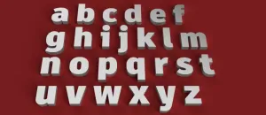 ARTIHEAVY Font lowercase 3D letters STL file