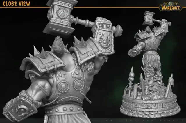 Warcraft Thrall Durotan Busto Print Model 3D STL — Фото 5 из 8
