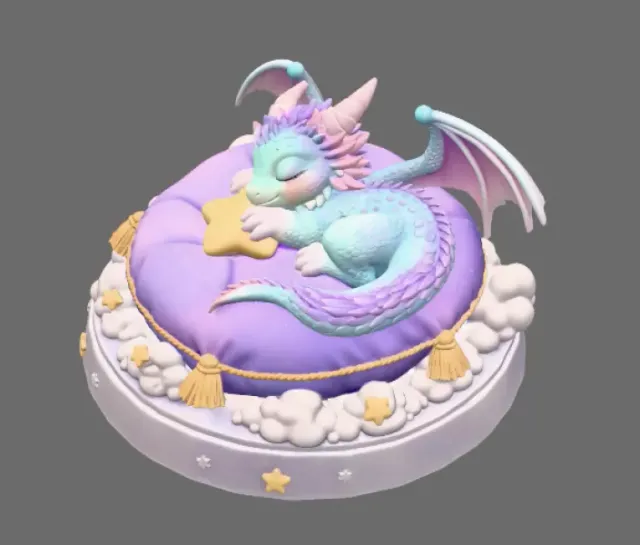 Sleeping Dream Dragon STL File 3D Print — Фото 6 из 10