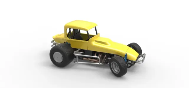 Vintage Sprint car while turning Version 2 Scale 1:25 — Фото 22 из 29