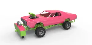 Diecast Pulling truck 4wd with Car shell Scale 1:25