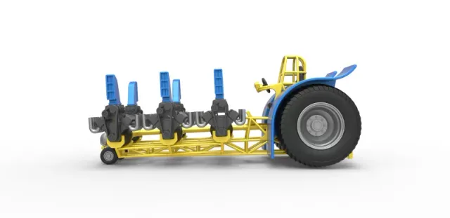 Diecast Pulling tractor with 6 engines V8 Scale 1:25 — Фото 6 из 31